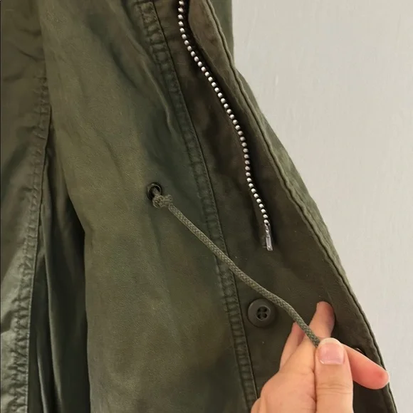 Men's Olive Green Military Jacket - Picture 6 of 9